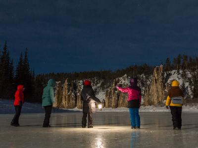 Winter on the Sinyaya River. The Sinyaya Pillars